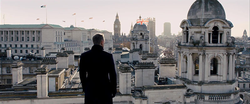 Bond looks over London